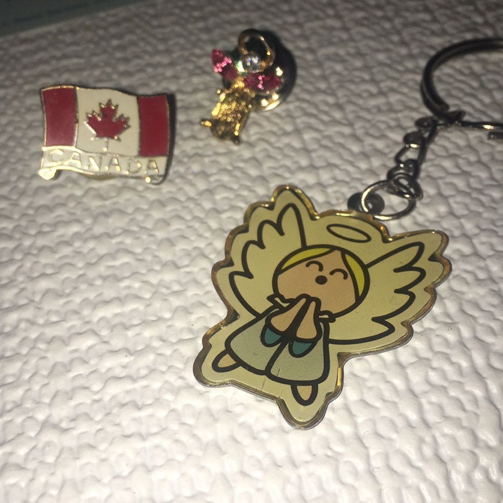 2 pins and a keychain